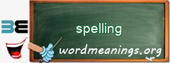 WordMeaning blackboard for spelling